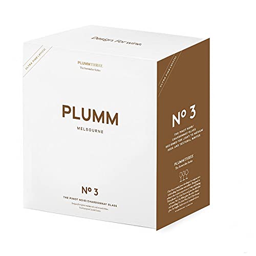 Plumm Three No. 3 The Pinot Noir/Chardonnay Glass 2 Pieces Set, Clear, 1 Count (Pack of 1)