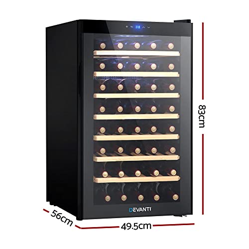 Devanti Wine Cooler Mini Fridge Organiser Compressor Fridges Tools & Gadgets Rack 51 Bottles Storage Cellar Coolers Bucket Beverage Chiller Bar Drink Dispenser Ice Chest Soda Compact Refrigerator