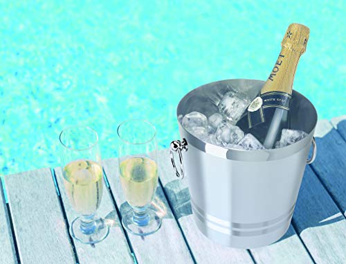 Oggi 7041.0 7041 Stainless Steel Champagne Bucket, 4-1/4-Quart, Silver