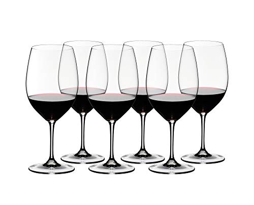 Riedel VINUM Bordeaux/Merlot/Cabernet Wine Glasses, Pay for 6 get 8,21.52 Ounce