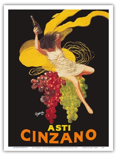 Asti Cinzano - Asti Spumante - Italian Sparkling White Wine - Vintage Advertising Poster by Leonetto Cappiello c.1910 - Master Art Print 9in x 12in