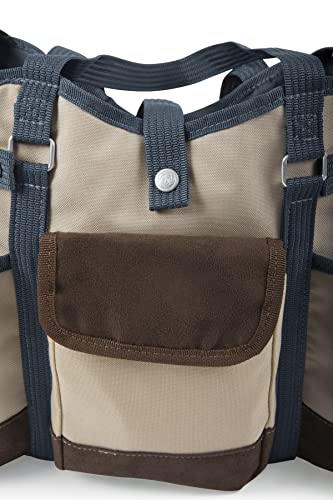 Picnic Time Legacy - a Brand Country Cheese Service and Corkscrew Wine Tote Bag, One Size, Tan/Blue