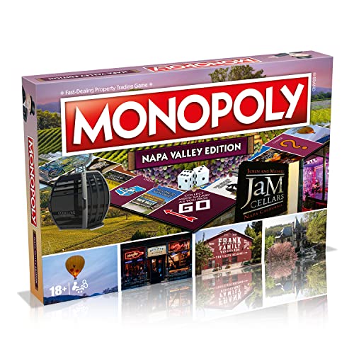 Monopoly Napa Valley Edition, Family Board Game for 2 to 6 Players, Board Game for Kids Ages 8 and Up