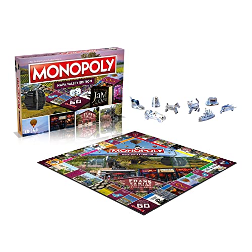 Monopoly Napa Valley Edition, Family Board Game for 2 to 6 Players, Board Game for Kids Ages 8 and Up