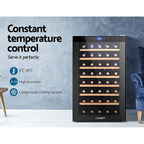 Devanti Wine Cooler Mini Fridge Organiser Compressor Fridges Tools & Gadgets Rack 51 Bottles Storage Cellar Coolers Bucket Beverage Chiller Bar Drink Dispenser Ice Chest Soda Compact Refrigerator