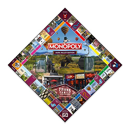 Monopoly Napa Valley Edition, Family Board Game for 2 to 6 Players, Board Game for Kids Ages 8 and Up