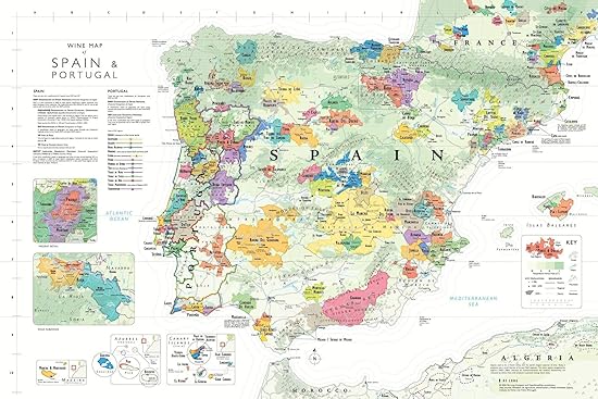 Wine Map of Spain & Portugal