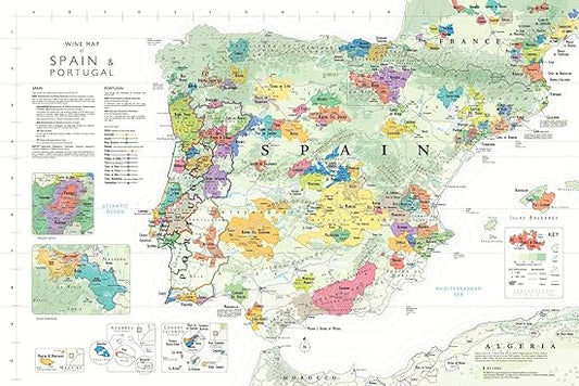 Wine Map of Spain & Portugal